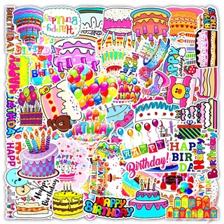 ❉ Happy Birthday Series 02 สติ๊กเกอร์ ❉ 50Pcs/Set DIY Fashion Waterproof Doodle Decals สติ๊กเกอร์