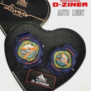 นาฬิกา DZiner Watch Lover Cllection Auto light พร้อมกล่องหัวใจ