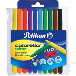 Pelikan สีเมจิก 10 สี (C302/10) หัว Fibre-Tip อย่างดี