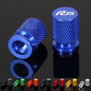 ฝาครอบวาล์วยางรถจักรยานยนต์อลูมิเนียม CNC สําหรับ Yamaha YZF R15 V2 V3 ABS 2009-2020 R15   จุกลมมอเตอร์ไซค์ จุกลมยาง  ฝาจุ๊บ จุกปิดรูลม จุ๊บปิดลมยาง ที่ปิดจุกลม ฝาปิดลมยาง