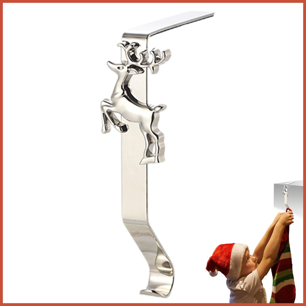 Christmas Stocking Mantel Hooks Christmas Stocking Hanger สําหรับ Mantel Stocking Hooks Christmas Ma