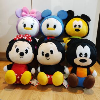 ตุ๊กตา Mickey มิกกี้เมาส์ &amp; Minnie มินนี่ &amp; Donald โดนัลด์ &amp; Daisy เดซี่ &amp; Pluto พลูโต &amp; Goofy กู๊ฟฟี่ 12นิ้ว ของใหม่