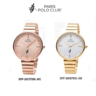 Paris Polo Club นาฬิกาผู้หญิง รุ่น 3PP-2103759L  สีโรสโกลด์ / สีทอง