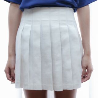 WENDY Pleated skirt (ยีนส์ WHITE)