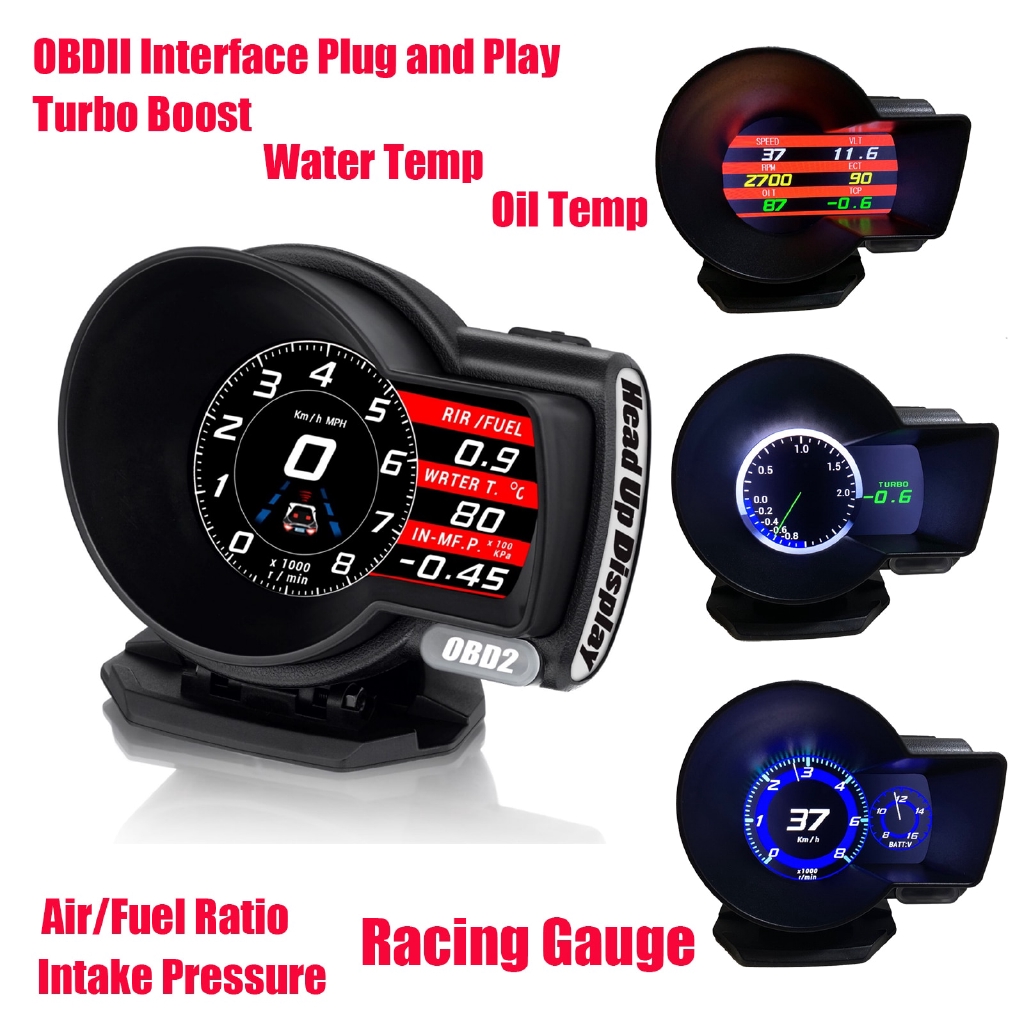 เครื่องวัดน้ำมันเชื้อเพลิงรถยนต์obdii Obd 2 เกจเทอร์โบ Boost Greddy 