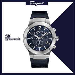 [ของแท้] Ferragamo นาฬิกาข้อมือ ผู้ชาย รุ่น FERRAGAMO FIJ02-0017 F80 44mm.CHRONO DIAL/BLUE S/BLK paurasia ปอเรเซีย