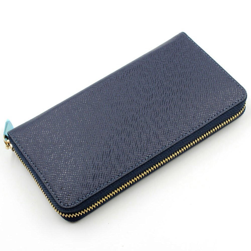 Bogesi กระเป๋าสตางค์หนังแท้ใบยาวซิปรอบ มีช่องใส่ธนบัตร4 ใส่บัตร 8 มีซิปในใส่เหรียญ ขนาด 20x10cm รุ่น B005-2