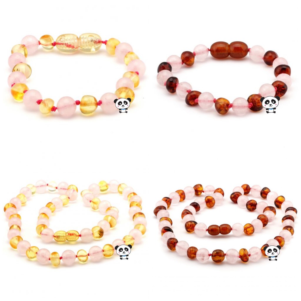 อําพันผสมพลอย ROSE QUARTZ