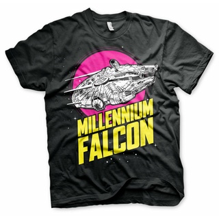 คอตต้อนคอกลมขายดี เสื้อยืดลําลอง แขนสั้น พิมพ์ลาย Millennium Falcon X- HBlhoi15NGokdh10 สไตล์คลาสสิก สําหรับผู้ชายS-5XL