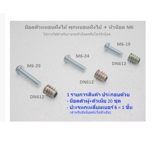 น็อตหนอนฝังไม้-dn611-m6น็อตฝังไม้-พุกฝังไม้-ตัวหนอนผังไม้-พุกเหล็กฝังไม้-อุปกรณ์ประกอบงานไม้-น็อตฝังงานไม้-พุกหนอนผังไม้