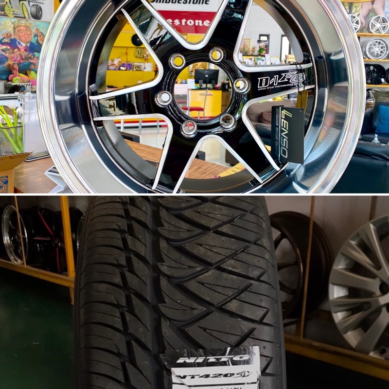 แม็กขอบ 18 Lenso D1FC ประกอบยาง Nitto (4ล้อ)