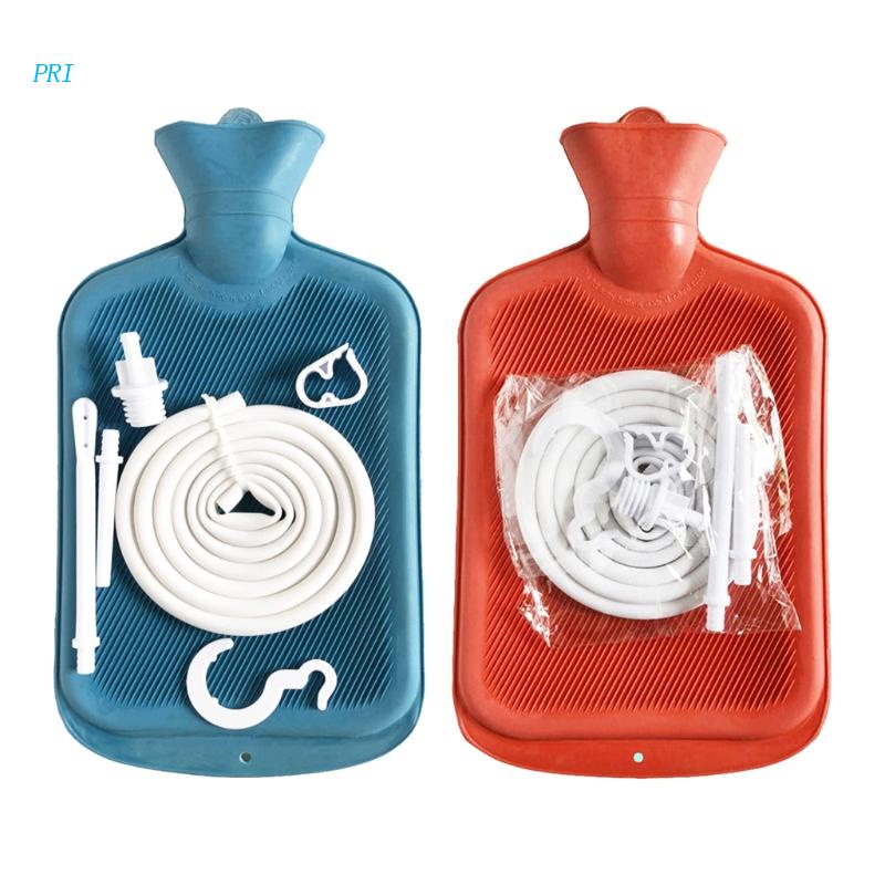 Pri Colon ทําความสะอาดกระเป๋า Enema พร้อมท่อขวดน้ําร้อน, ฝักบัว, Douche & Home