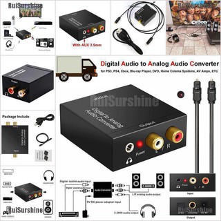 Toslink coax toslink l / r เครื่องเสียงสเตอริโอดิจิตอล