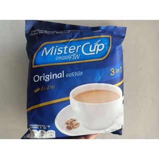 กาแฟปรุงสำเร็จรูปชนิดผงตรามิสเตอร์คัพ(Mister Cup)กาแฟ3ใน1จำนวน25ซอง ชงง่ายเพียงแค่ฉีกซองเติมน้ำร้อน