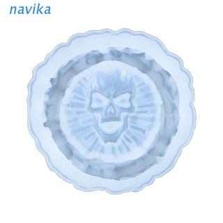 NAV Crystal Epoxy Resin Mold Skull Ashtray Casting Silicone Mould Crafts Making Tool