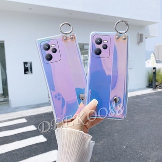 2022 New เคสโทรศัพท์ Realme Narzo 50A Prime 50 50i C35 9 Pro+ Pro 9i C11 2021 GT2 Pro GT Neo2 Master Edition 5G 4G Handphone Caisng with Wristband Purple Phone Cell Case Silicone Soft Back Cover RealmeC35 Realme9 9Pro Plus