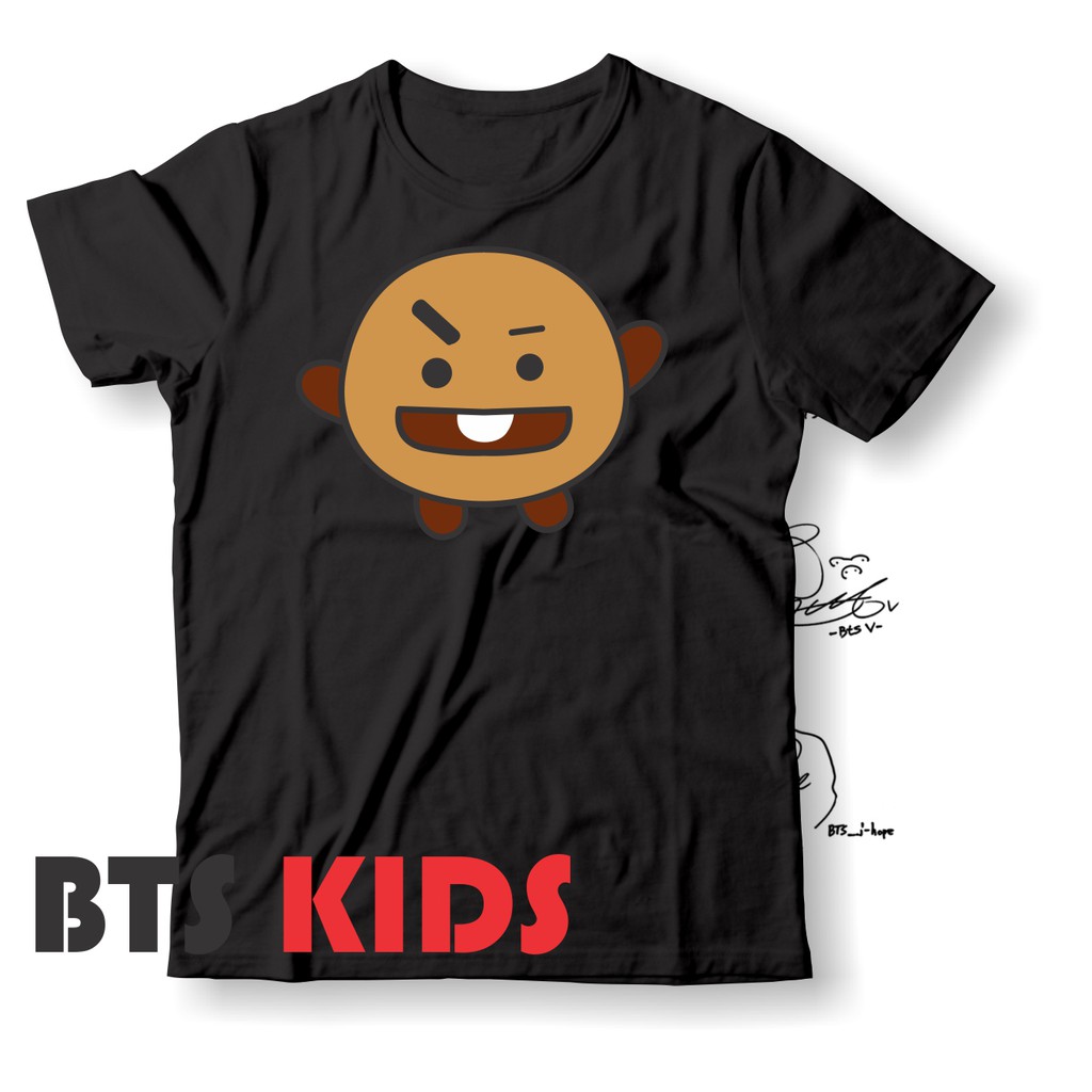 เสื้อผ้าเด็ก BT21- ใหม่ล่าสุด BT21-BTS SHOOKY เสื้อยืด-Ages 2-12 ปี-BTS เสื้อยืดเด็กผู้หญิง