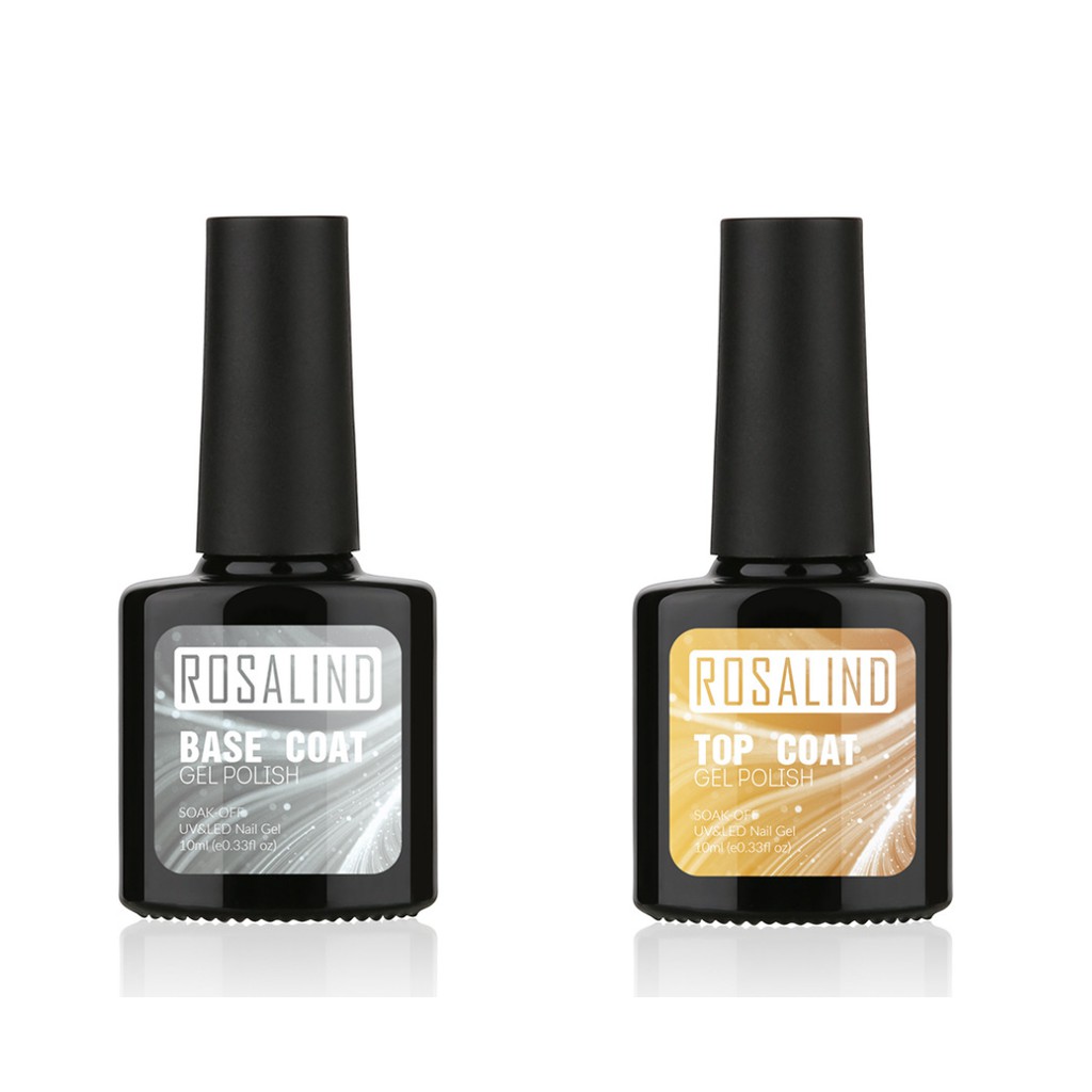 Base Coat & Top coat เบสเจล ท๊อปเจล ROSALIND 10ml.