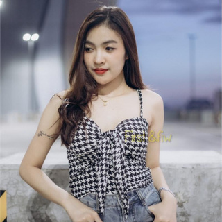 D274เสื้อยืดสายเดี่ยวลาชิโนใส่สบายเก๋ๆมีฟองน้ำในตัว