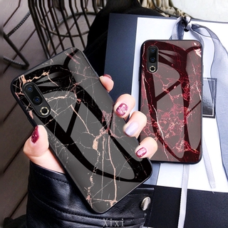 เคสกระจกนิรภัย ลายหินอ่อน สําหรับ Vivo V29 V23E V23 V21 X70 X60 X50 Pro V17 V19 Neo V15 Pro V9 เคสโทรศัพท์ ขอบ TPU นิ่ม เคสด้านหลัง เคสแข็ง