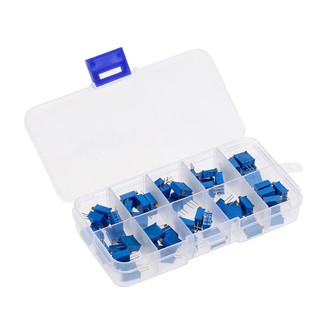 50Pcs 3296W Multiturn Trimmer Potentiometer Kit 3296W High Precision  Variable Resistor 500R 1K 2K 5K 10K 20K 50K 100K 2