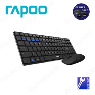 Rapoo 9300M Keyboard &amp; Mouse Multi-mode Bluetooth 3.0/ 4.0 : ไทย / ENG (Black)