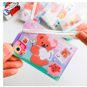 Hotwind bentoy milkjoy ที่เก็บหน้ากากอนามัย แบบพับ ลายหมีน่ารัก NO.BTKZ