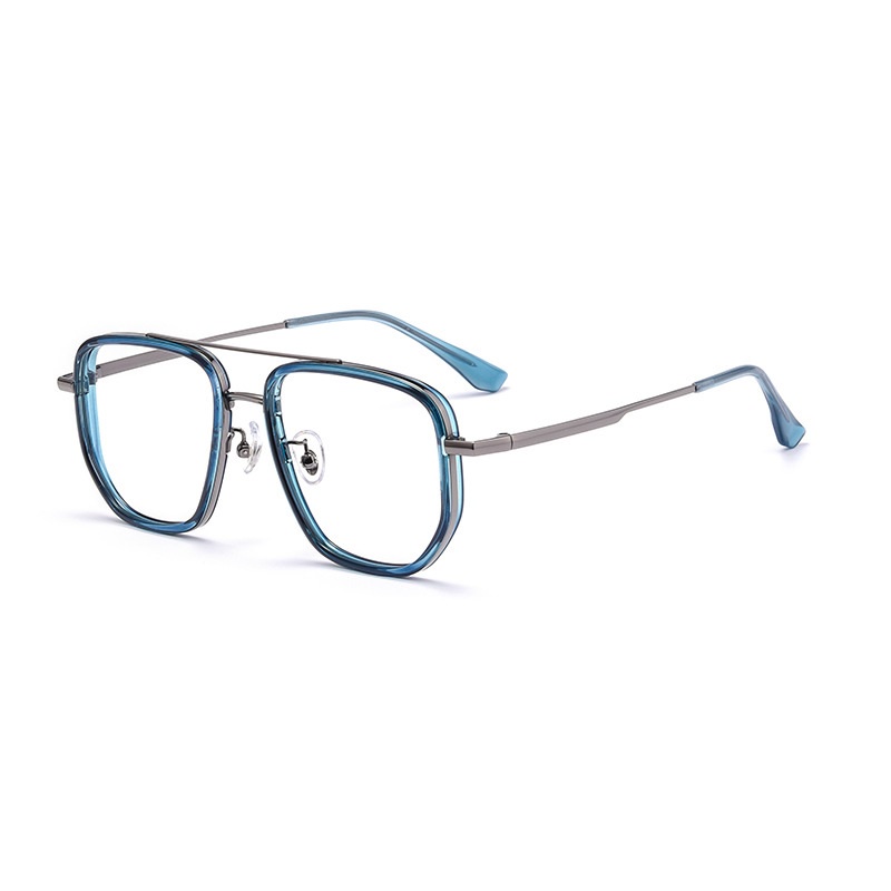 Boversize Pure Titanium Glasses Frame Men Retro Myopia Optical Prescription Eyeglasses Women