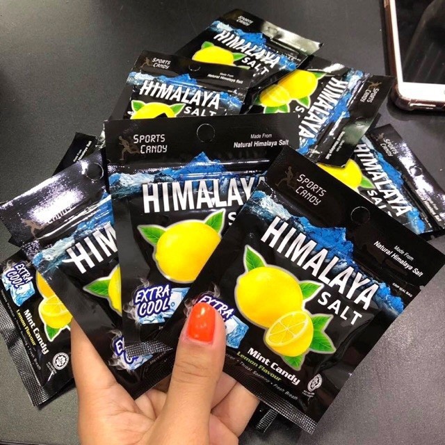 Himalaya salt  หิมาลายา  ลูกอมรสมินท์ ผสมเกลือหิมาลายา กลิ่นเลม่อน 1ซอง - รูปที่ 2