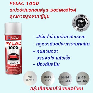 Nippon Paint Pylac1000 สีสเปรย์พ่นรถยนต์และมอร์เตอร์ไซด์คุณภาพสูงจากประเทศญี่ปุ่น กลุ่มสีบรอนช์เงิน