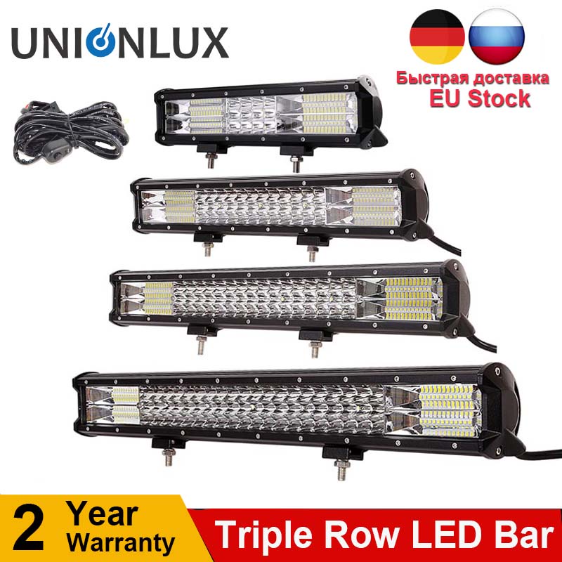 15''18''20''23''26''28'' 216W 252W 288W 324W Tri-Row LED Light Bar Combo