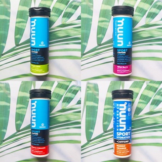 (Nuun®) Hydration Sport + Caffeine For Exercise 10 Tablets อิเล็กโทรไลต์ เม็ดฟู่ สำหรับออกกำลังกาย