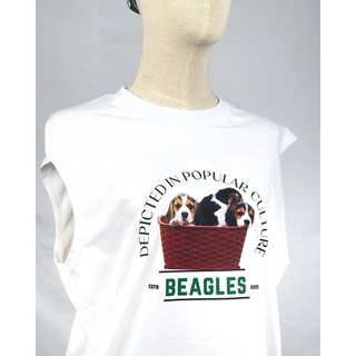 เสื้อยืดแขนกุดสีขาวลาย-Beagles2