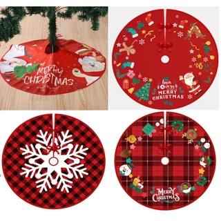 ผ้ารองฐานต้นคริสมาส 90cm ผ้ารองต้นคริสมาส กระโปรงต้นคริสมาส ต้นคริสมาส Christmas Tree Skirt Mat Slip Cover Base Prop