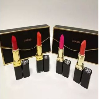 CHANEL LIP SET ลิปเซ็ตเนื้อแม่แบรนด์ชาแนล มาพร้อมกล่องหรูมาก มีด้วยกัน 4 แท่ง 4 สี