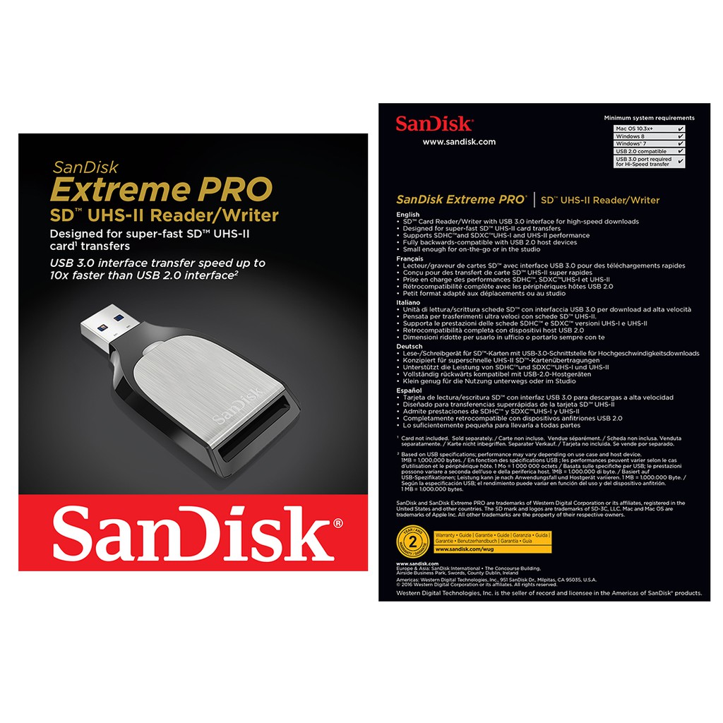 SANDISK EXTREME PRO® SD™ UHSII CARD READER/WRITER zNQm udi28528x2 ThaiPick