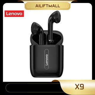 Lenovo X9 TWS หูฟังบลูทูธ 5.0 หูฟังหูฟังไร้สาย True Touch Control ชุดหูฟังกีฬากันเหงื่อพร้อมเคสชาร์จหูฟัง TWS