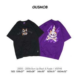 [100% Cotton] GUSMOB เสื้อยืด 20055-20056  BURN UP