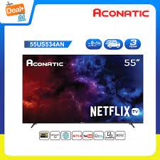 Aconatic LED Netflix TV Smart TV สมาร์ททีวี (Netflix License) 4K UHD ขนาด 55 นิ้ว รุ่น 55US534AN (รับประกัน 3 ปี)