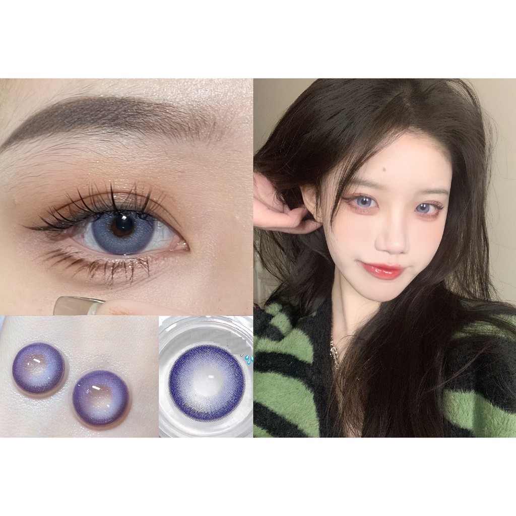 ซีรีส์ BLGUANG ยี่ห้อ ColorPinto 14.00mm Gdia 13.4mm ,(เกรด 0-8.00) ใส่คอนแทคเลนส์รายปี (สีน้ําเงิน)