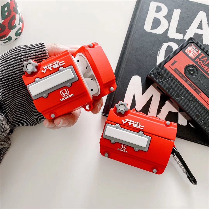 เคสหูฟังบลูทูธไร้สาย ลาย Honda สีแดง สําหรับ AirPods pro AirPods 1 2