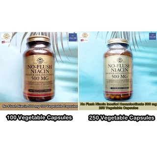 ไนอะซิน วิตามินบี 3 No Flush Niacin Inositol Hexanicotinate 500 mg 100 or 250 Vegetable Capsules - Solgar B-3 B3