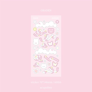 garden sweet sticker สติกเกอร์ไดคัท