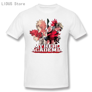 เสื้อยืดลําลอง ผ้าฝ้าย แขนสั้น คอกลม พิมพ์ลายอนิเมะ My Hero Academy Kirishima Eijirou แฟชั่นคู่รัก สําหรับผู้ชาย