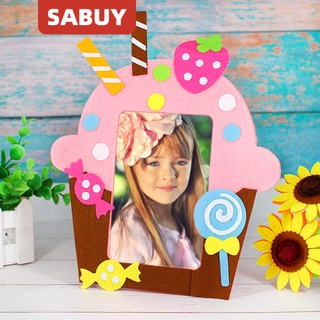 SABUY DIY กรอบรูป งานฝีมือเด็ก หัดทำกรอบรูป ตกแต่งกรอบรูป กรอบรูปคอลลาจ ของเล่นศิลปะ ของเล่นงานประดิษฐ์