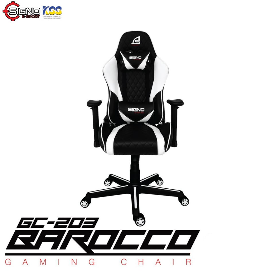 SIGNO E-SPORT GC-203 รุ่น BAROCCO GAMING CHAIR (Black/White)