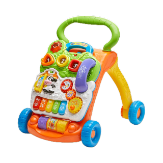 VTech วีเทค รถหัดเดินเด็ก เสียงดนตรี ปรับความเร็วได้ แผงกิจกรรมเรียนรู้ ของเล่นเด็ก 9 เดือน 1 ปี 1.5 ปี Walker (สีส้ม)