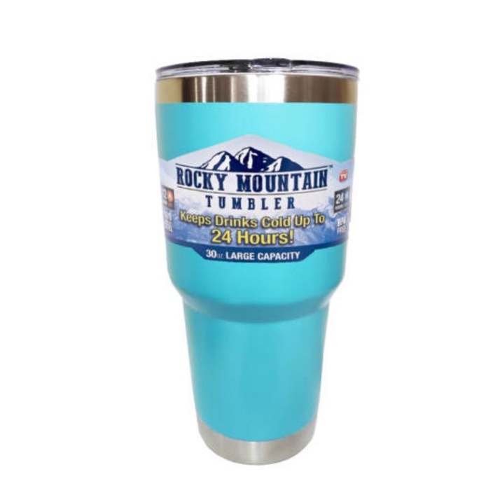 Rocky Mountain แก้วเก็บความเย็น ได้นาน 24ชั่วโมง เหมือน YETI Rambler  ขนาด30ออนซ์พร้อมฝา