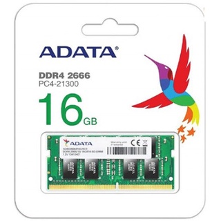 ADATA RAM For NOTEBOOK(แรมโน้ตบุ๊ค) รุ่น(AD4S2666716G19-RGN) SODIMM DDR4-16GB(1x16GB)/Buss 2666MHz -CL19/1.2V/Warranty