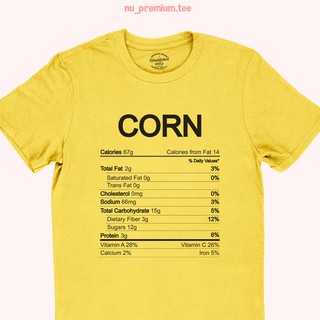 ขายดี!เสื้อยืดลาย โภชนาการข้าวโพด Corn Nutrition Facts เสื้อยืดลายตลก เสื้อคนชอบข้าวโพด ไซส์ S - 2XLS-5XL